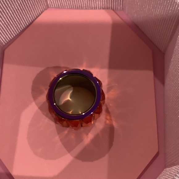 Swarovski Curiosa Vibrant Pink/Orange Crystal Ring, Brand New - Picture 2 of 3